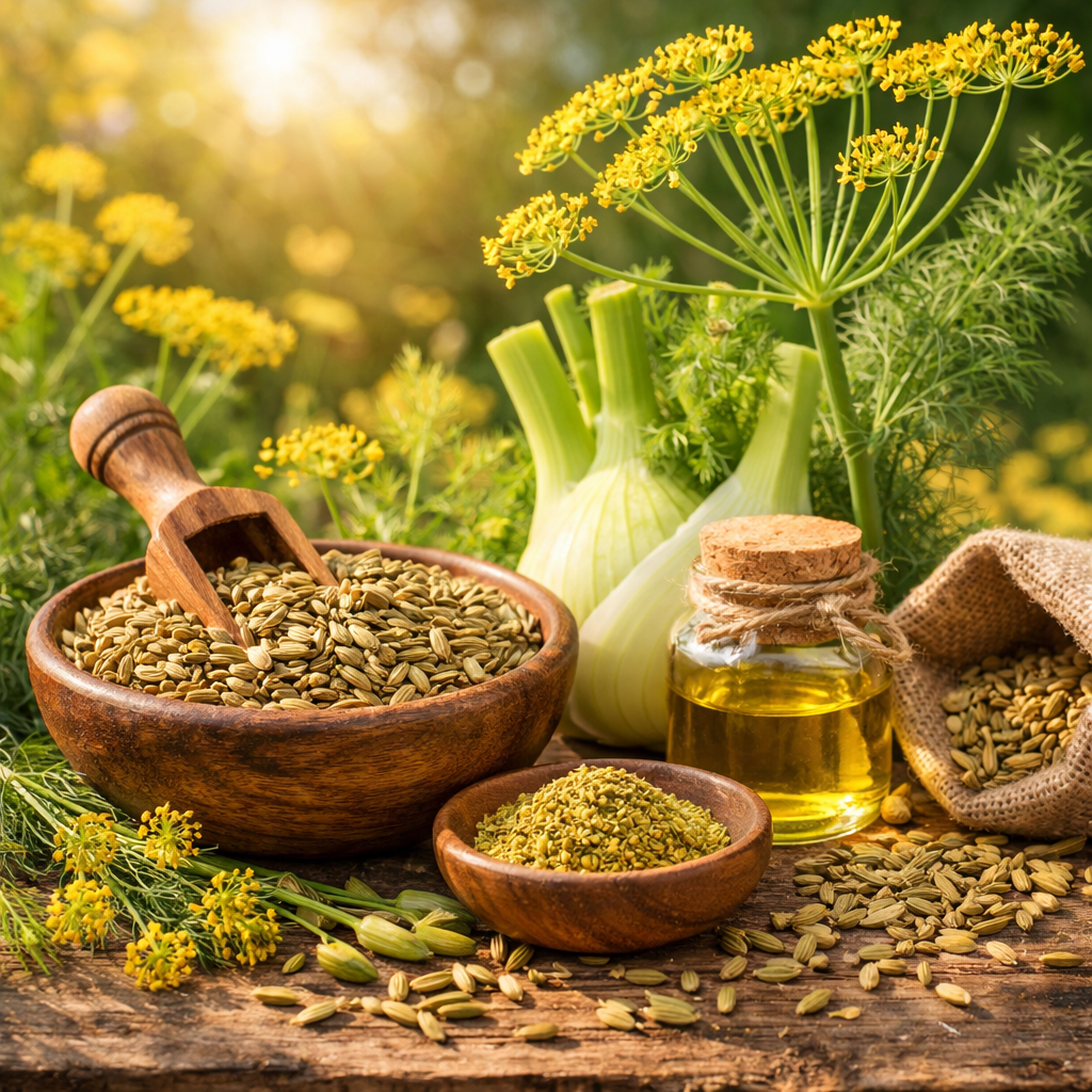 Fennel seeds traditionally used after meals and in botanical teas