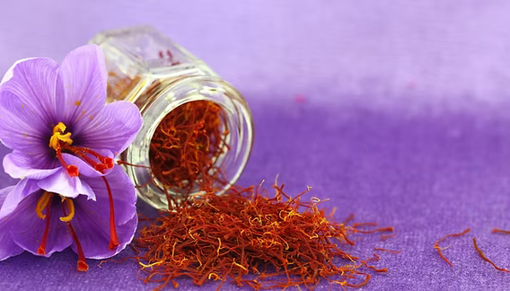 Saffron threads associated with Persian tradition, beauty, and golden symbolism