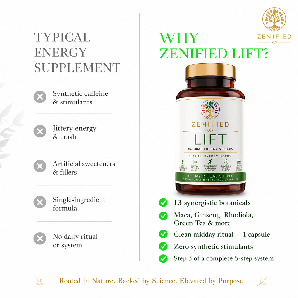 Official Zenified Lift image for green tea, rosemary and peppermint botanical focus article