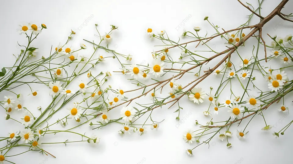 Chamomile flowers traditionally prepared in calming evening rituals