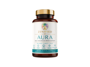 Zenified Aura botanical wellness supplement bottle