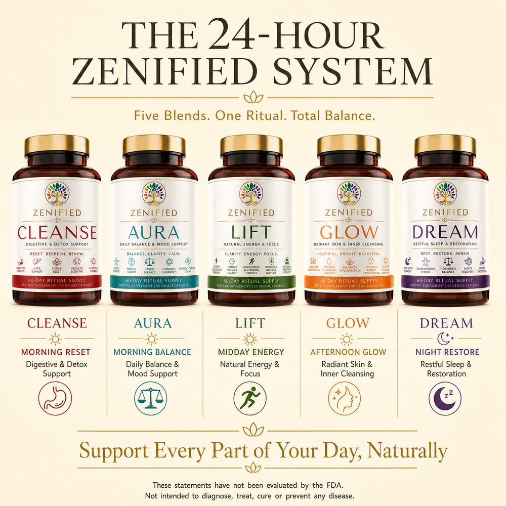 Zenified five-blend botanical wellness system