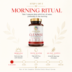 Cleanse morning reset and digestive wellness infographic