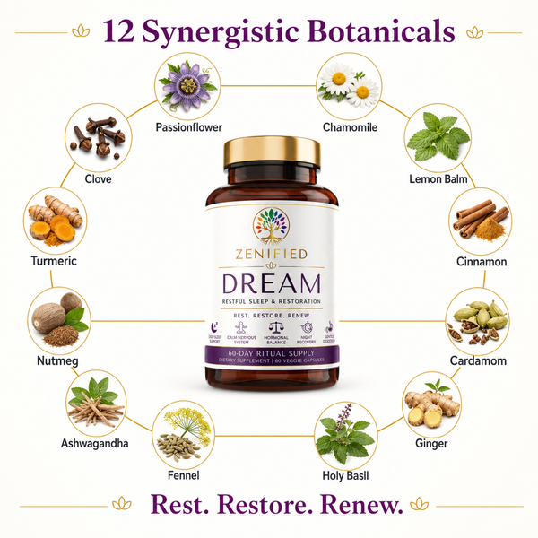 Dream ingredients with passionflower, chamomile and ashwagandha