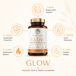 Glow as step four in the Zenified five-blend ritual
