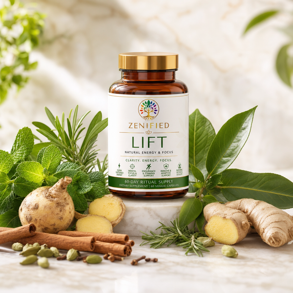Zenified Lift bottle with maca, rhodiola and green tea